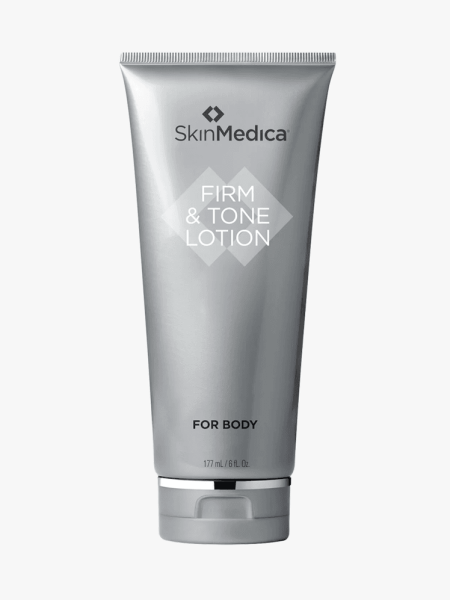 SkinMedica Firm & Tone Lotion for Body on a grey background